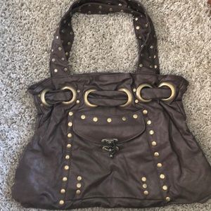Brown studded bag